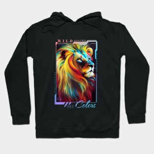 Lion  Animal Discovery Adventure Nature Planet Earth Paint Hoodie